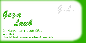 geza laub business card